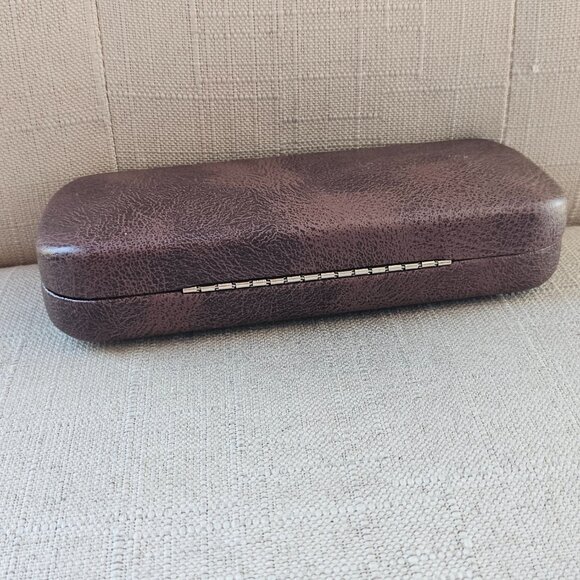 Fossil Eyeglasses Frame Brown Hard Case for Glasses Case only - Picture 5 of 11